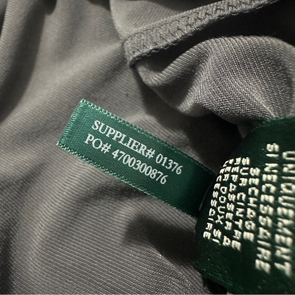 LRL Ralph Lauren Sheath Dress Size 2P Charcoal White Ruched Lined Jersey Stretch - Picture 16 of 16